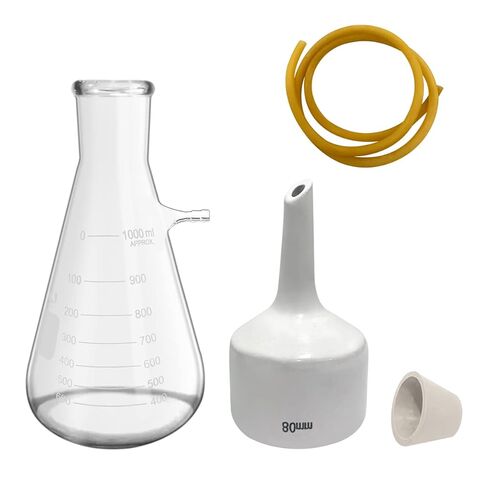 Buchner Funnel Filter Flask Set ，Laboratory High Borosilicate Glass Vacuum Filter with 1000ml Filter Bottle and 250ml Buchner Funnel in Saudi Arabia