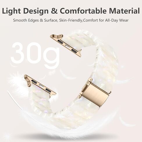 Lerobo Resin Watch Band Compatible with Apple Watch Series 11/10/9/8/7/6/5 38mm 40mm 41mm 42mm 44mm 45mm 46mm for Women Men, Tortoise Bracelet Lightweight Strap for iWatch in Saudi Arabia