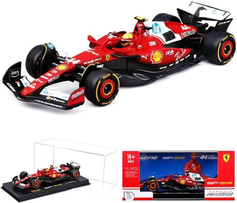 1/43 Car Compatible with 2025 Race F1 Ferrari SFR SF25 SF-25 F1 16# Charles Leclerc F1 44# Lewis Hamilton Alloy Die Cast Car Model Vehicle Diecast Formula (1/43 SF25 44# W/Helmet) in Saudi Arabia