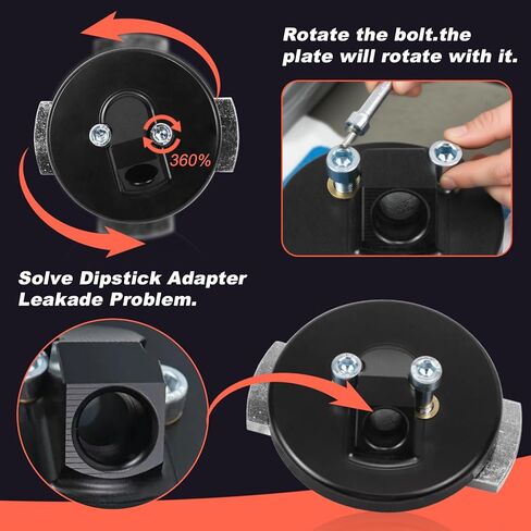 F4TZ-6753-A Dipstick Adapter Repair Kit for Ford 7.3L Powerstroke F250 F350 F450 F550 1994-2003 Excursion 2000-2003 Van E250 E350 1995-2003 Replace Diesel Dipstick(Silver) in Saudi Arabia