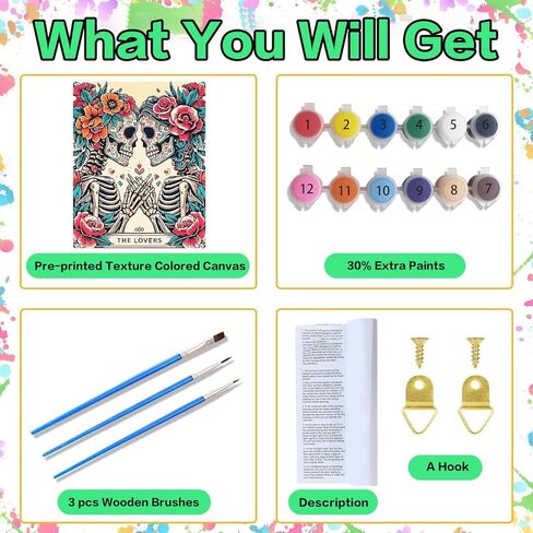 Paint by Numbers Kit for Adults, Van Gogh Paint by Number Kits for Beginner Moon Acrylic On Canvas Adults' Paint-by-Number Kits for Gift Home Wall Decor 16x20 Inch in Saudi Arabia