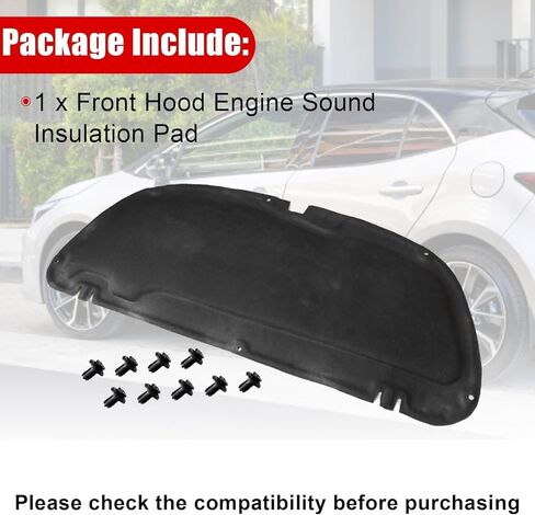 FZJDSD Black Engine Cover Hood Insulation Pad Heat Shield Compatible with Toyota Corolla 2020-2023 in Saudi Arabia