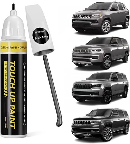 (Baltic Gray (PAS/WAS) Car Touch Up Paint For JEEP, Car Paint Scratch Repair Kit, Quick & Easy Solution to Repair, 2 in 1 Scratch Remover Pen With Color-Matched in Saudi Arabia