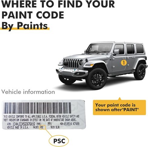 (Baltic Gray (PAS/WAS) Car Touch Up Paint For JEEP, Car Paint Scratch Repair Kit, Quick & Easy Solution to Repair, 2 in 1 Scratch Remover Pen With Color-Matched in Saudi Arabia