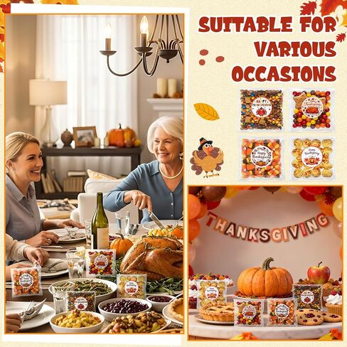 Eaasty 200 Pack Self Adhesive Christmas Cellophane Treat Bags with Stickers, Plastic Christmas Gift Cookie Bags Bulk for Gift Giving Candy Snack Wrapping Supplies in Saudi Arabia