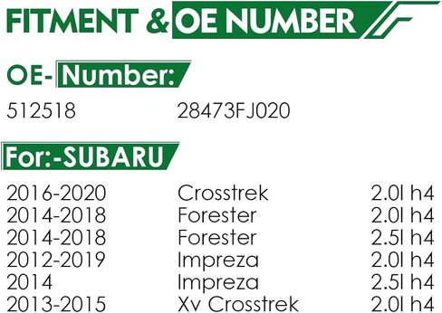 مجموعة من 2 محمل للعجلة الخلفية ومجموعة محور مع 5 مقابض مناسبة لـ: -Subaru 2014-2018 Forester, 2012-2019 Impreza, 2016-2020 Crosstrek, 2013-2015 Xv Crosstrek 2.0L 2.5L OE# 512518 28473FJ020 in Saudi Arabia