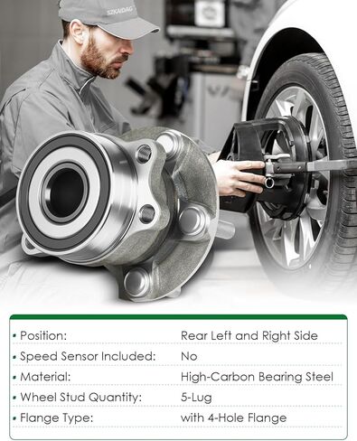 مجموعة من 2 محمل للعجلة الخلفية ومجموعة محور مع 5 مقابض مناسبة لـ: -Subaru 2014-2018 Forester, 2012-2019 Impreza, 2016-2020 Crosstrek, 2013-2015 Xv Crosstrek 2.0L 2.5L OE# 512518 28473FJ020 in Saudi Arabia