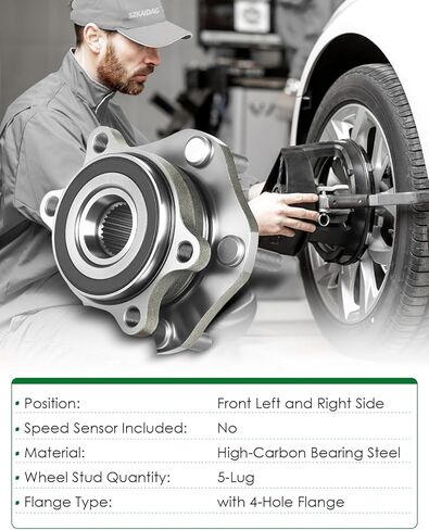 Set of 2 Front Wheel Bearing and Hub Assembly with 5-Lug Fit for:-Nissan Rogue 2020 2021 2022 2023 1.5L 2.5L, Rogue Sport 2020 2021 2022 2.0L Replace OE# 513357 402024BA0A 40202-4BA0A in Saudi Arabia