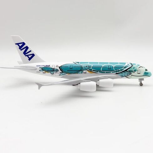 20 سم / 8 بوصة A380 نموذج طائرة سلحفاة بحرية معدنية نموذج طائرة سلحفاة بحرية مع حامل عرض لهدايا الطيران للبالغين أو طائرة سبيكة (برتقالي) in Kuwait
