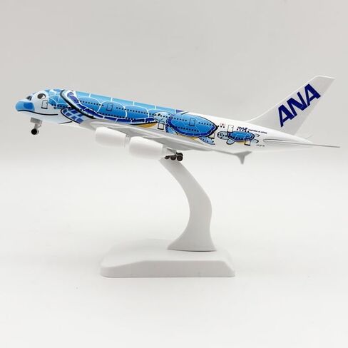 20 سم / 8 بوصة A380 نموذج طائرة سلحفاة بحرية معدنية نموذج طائرة سلحفاة بحرية مع حامل عرض لهدايا الطيران للبالغين أو طائرة سبيكة (برتقالي) in Kuwait