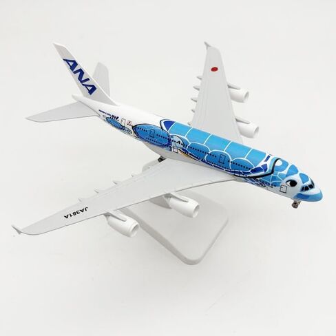 20 سم / 8 بوصة A380 نموذج طائرة سلحفاة بحرية معدنية نموذج طائرة سلحفاة بحرية مع حامل عرض لهدايا الطيران للبالغين أو طائرة سبيكة (برتقالي) in Kuwait