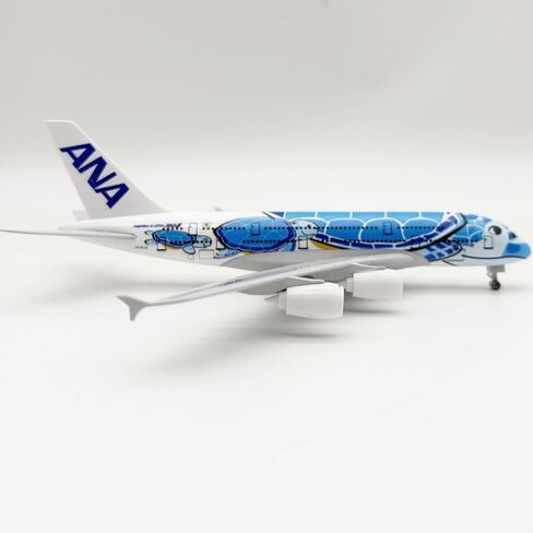 20 سم / 8 بوصة A380 نموذج طائرة سلحفاة بحرية معدنية نموذج طائرة سلحفاة بحرية مع حامل عرض لهدايا الطيران للبالغين أو طائرة سبيكة (برتقالي) in Kuwait