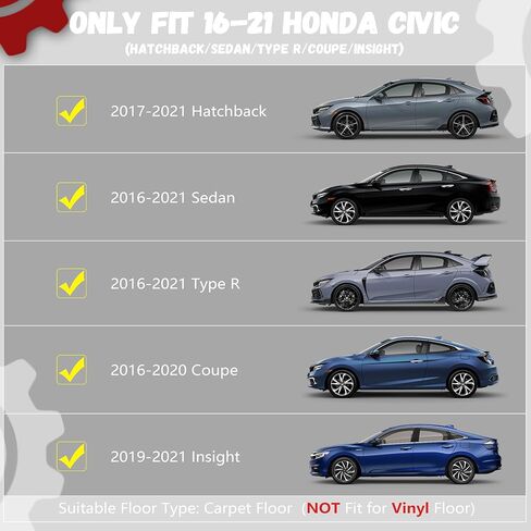 Floor Mats for Honda CRV CR-V 2023-2026 (Include Gas & Hybrid), All Weather TPE Protection Floor Liners Accessories, 1st & 2nd Row in Saudi Arabia