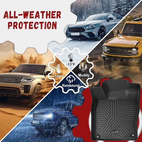 Floor Mats for Honda CRV CR-V 2023-2026 (Include Gas & Hybrid), All Weather TPE Protection Floor Liners Accessories, 1st & 2nd Row in Saudi Arabia