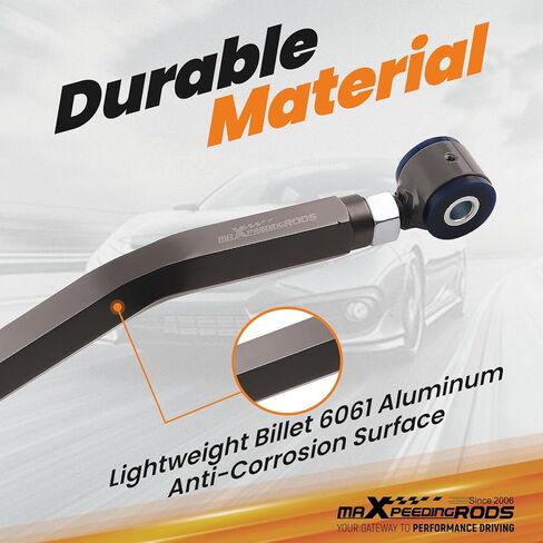 مجموعة الحدبة الخلفية maXpeedingrods +/-3° لشاحن دودج 2006-2021، أذرع التحكم من الألومنيوم القابلة للتعديل في الجزء الخلفي العلوي in Saudi Arabia