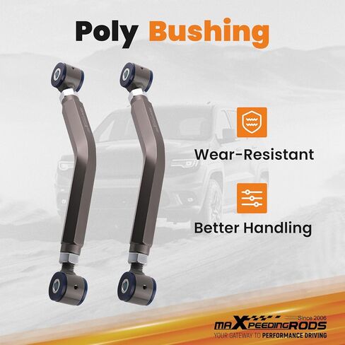مجموعة الحدبة الخلفية maXpeedingrods +/-3° لشاحن دودج 2006-2021، أذرع التحكم من الألومنيوم القابلة للتعديل في الجزء الخلفي العلوي in Saudi Arabia
