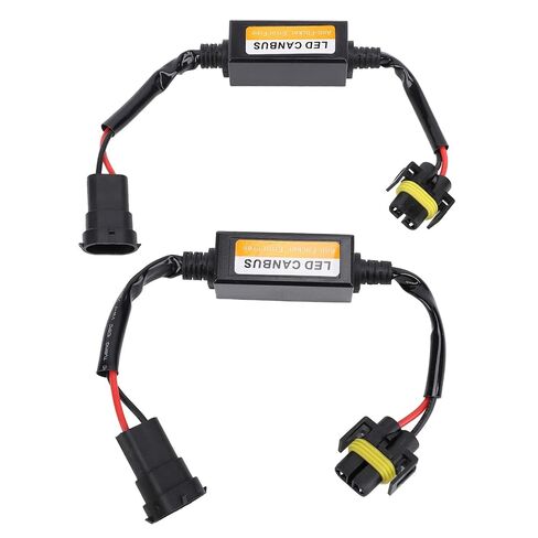 2Pcs LED Headlight Decoder Anti Flickering Harness Error Resistor Canceller Capacitor Canbus Decoder for Vehicle with H8 H9 H11 Connector Headlight Weather H LED in Saudi Arabia