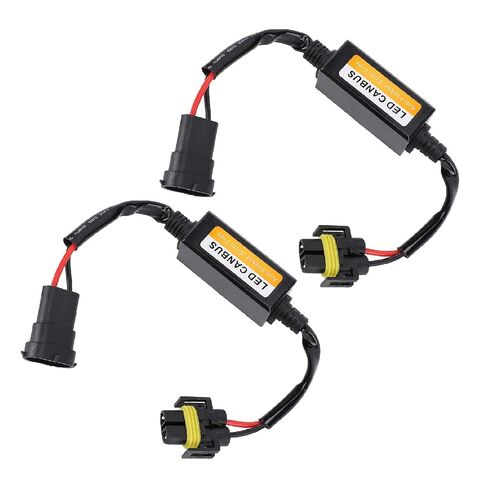 2Pcs LED Headlight Decoder Anti Flickering Harness Error Resistor Canceller Capacitor Canbus Decoder for Vehicle with H8 H9 H11 Connector Headlight Weather H LED in Saudi Arabia