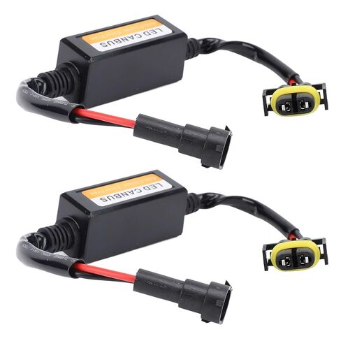 2Pcs LED Headlight Decoder Anti Flickering Harness Error Resistor Canceller Capacitor Canbus Decoder for Vehicle with H8 H9 H11 Connector Headlight Weather H LED in Saudi Arabia