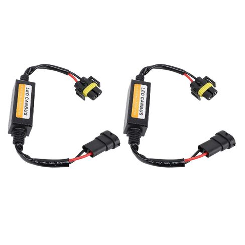 2Pcs LED Headlight Decoder Anti Flickering Harness Error Resistor Canceller Capacitor Canbus Decoder for Vehicle with H8 H9 H11 Connector Headlight Weather H LED in Saudi Arabia