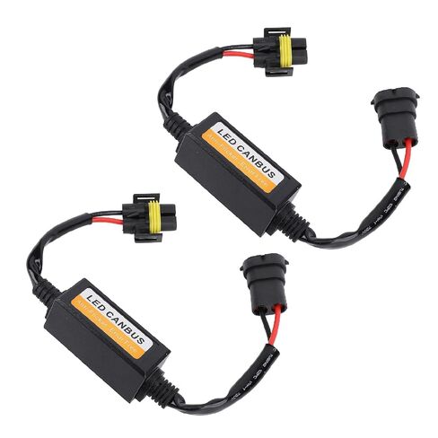 2Pcs LED Headlight Decoder Anti Flickering Harness Error Resistor Canceller Capacitor Canbus Decoder for Vehicle with H8 H9 H11 Connector Headlight Weather H LED in Saudi Arabia