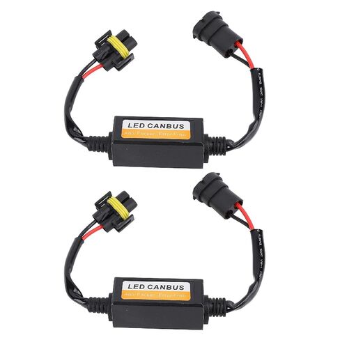 2Pcs LED Headlight Decoder Anti Flickering Harness Error Resistor Canceller Capacitor Canbus Decoder for Vehicle with H8 H9 H11 Connector Headlight Weather H LED in Saudi Arabia