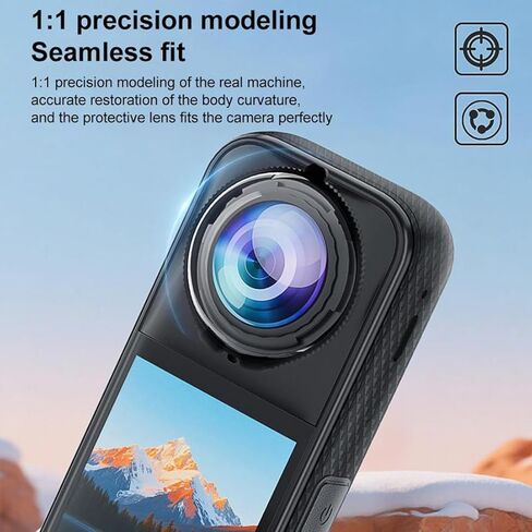 PULUZ Rotary Lens Guards Protective Cover Compatible with Insta360 X4 Premium Optical Tempered Glass 9H Lens Protector Cap Case for Insta 360 X4 Sports Camera Accessories in Saudi Arabia