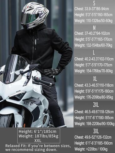 WOSAWE Motorcycle Armored Hoodie Men Fleece Motorbike Jacket with CE Pads Mesh Lining Quick Drying Biker Sweatshirt in Kuwait