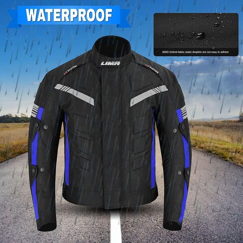 Men’s Motorcycle Jacket – Waterproof Cordura Textile Biker Coat with CE-Approved Armour, 4-Season Riding Protection in Saudi Arabia