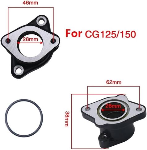Motorcycle Accessories for PZ26 PZ27 Carburetor Inlet Intake Manifold Pipe Fit for CG125 CG150 ATV Replaceable in Saudi Arabia