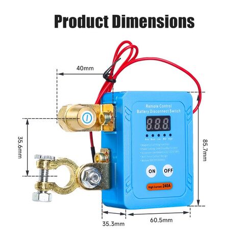 Kill Switch for Car, 12V 240A Remote Battery Disconnect Switch, Upgraded Smart Remote Car Battery Switches Anti Theft,for Auto, RV, ATV, Boat in Saudi Arabia