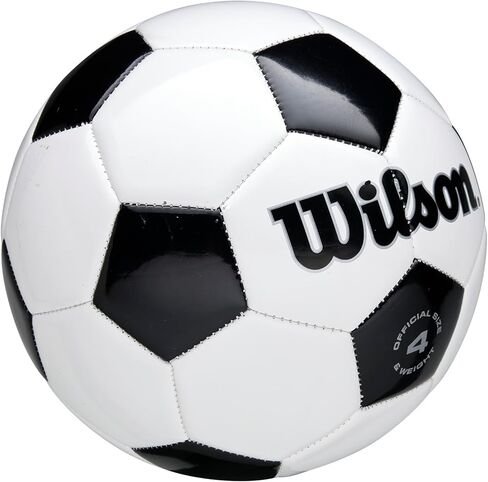 WILSON Traditional Soccer Ball - Size 3, Black/Royal in Saudi Arabia