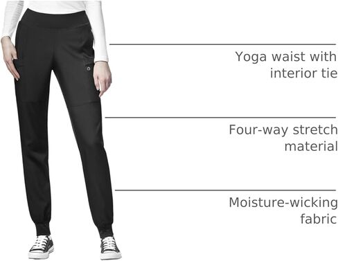 WonderWink W123 Women’s Comfort Waist Cargo Jogger Pant — Navy, X-Large in Saudi Arabia