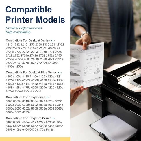 67XL Black Ink Cartridge Compatible for HP Ink 67 for HP 67XL Black Ink Cartridges Fit for DeskJet 2755e 2700 2700e 2855e 2800e 2827e 4155e 2734e 4100e Envy 6055e 6000 6400 6455e Printer (2 Pack) in Kuwait