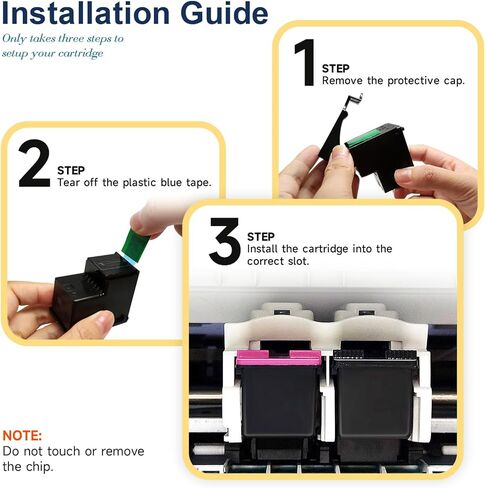 67XL Black Ink Cartridge Compatible for HP Ink 67 for HP 67XL Black Ink Cartridges Fit for DeskJet 2755e 2700 2700e 2855e 2800e 2827e 4155e 2734e 4100e Envy 6055e 6000 6400 6455e Printer (2 Pack) in Kuwait