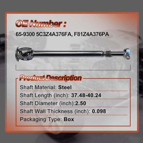 5C3Z4A376FA Front Drive Shaft Prop Shaft Driveshaft [4WD] Compatible with Ford Excursion 2001-2003 5.4L 6.0L Diesel, F-250/350/450/550 Super Duty 1999-2010, V8 7.3L Diesel, Replace OE 5C3Z4A376FA in Saudi Arabia