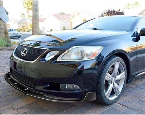 Q1-TECH، 9 قطع من وصلات الشفة الأمامية والتنورة الجانبية متوافقة مع 2006-2007 لكزس GS300 GS350 GS430، ممتص الصدمات الأمامي للشفة الهوائية للذقن، مقسم ABS (أسود مطفي) in Saudi Arabia