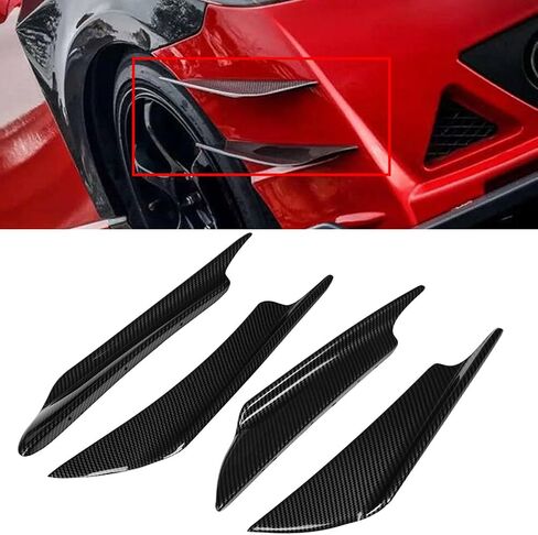 FINDAUTO PP Car Bumper Fin Fit for Universal Body Front Bumper Splitter Fins in Saudi Arabia