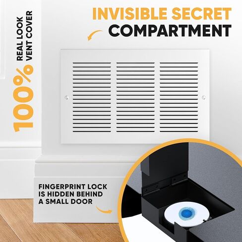 خزنة حائط مخفية من Elder Welder® مع غطاء فتحة تهوية | سهل التركيب | قفل الجمع | يناسب تمامًا ما بين 16 بوصة | خزنة مخفية مقابل المال | اختيار مرتفع لخزنة الكتب أو خزنة الصور in Kuwait