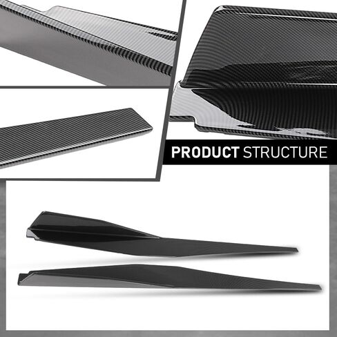 ALLGOOD Side Skirts Extension Panel Lips Compatible with Chevy Corvette C8 Stingray Z51 2-Door 2020 2021 2022 2023 Gloss Black in Saudi Arabia