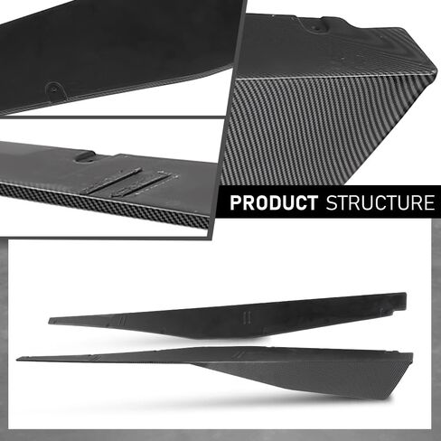 ALLGOOD Side Skirts Extension Panel Lips Compatible with Chevy Corvette C8 Stingray Z51 2-Door 2020 2021 2022 2023 Gloss Black in Saudi Arabia