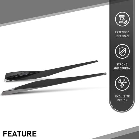 ALLGOOD Side Skirts Extension Panel Lips Compatible with Chevy Corvette C8 Stingray Z51 2-Door 2020 2021 2022 2023 Gloss Black in Saudi Arabia