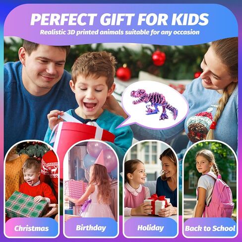9Pcs 3D Printed Animals 3D Printed Dragon Include 3D Printed Snake, Dinosaur, Sharks, Axolotl, Turtle, Cobra and 3 Style Dragons, 3D Printed Toys Stuff for Home, Office, Decor Christmas Birthday Gift in Saudi Arabia