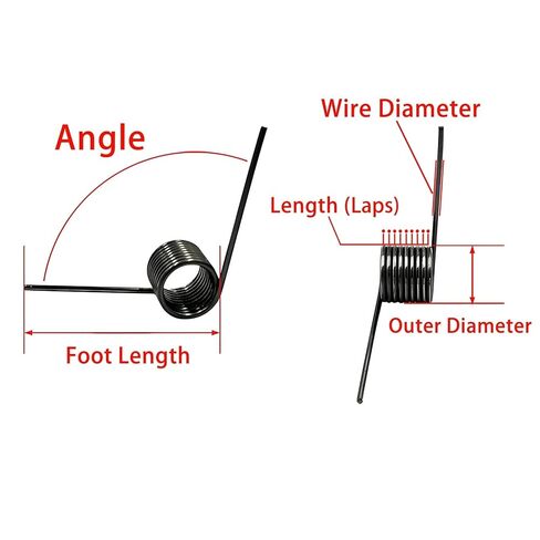 Cgshop-Compressed Spring Wire Diameter 1.2mm Outer Diameter 6-12mm Length 3mm 3 Turns 60/90/120/180 Degree V-Torsion Spring, 10 Pieces, Good Elasticity and More Durable(6mm,1.2mm(120 Degrees)) in Kuwait
