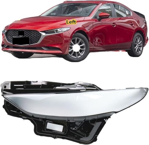 Headlamp Cover Transparent Mask Lamp Shade Headlight Shell Lens Replace The Original Lampshade Compatible For Mazda 3 Axela 2020-2023(1Piece Left side) in Saudi Arabia