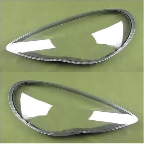 Compatible For Porsche Panamera 2010-2013 Headlight Transparent Cover Lampshade Headlamp Lamp Shell Plexiglass Lens Silver Grey Edge(1PCS left side) in Saudi Arabia