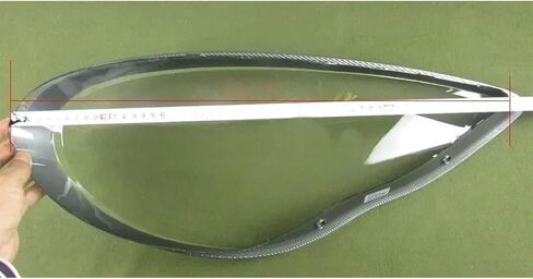 Compatible For Porsche Panamera 2010-2013 Headlight Transparent Cover Lampshade Headlamp Lamp Shell Plexiglass Lens Silver Grey Edge(1PCS left side) in Saudi Arabia