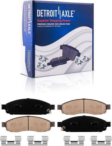 Detroit Axle - Front Brake Kit for 04-05 INFINITI QX56 Nissan TITAN, 2004 Pathfinder Armada 2005 Armada, Brakes Rotors Ceramic Brake Pads Replacement: 12.60" inch Front Rotor in Saudi Arabia