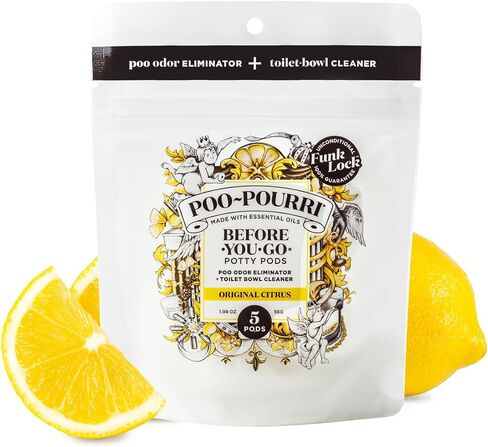 كبسولات المرحاض من بو بوري بيفور يو جو، الحمضيات الأصلية، 20 قطعة مرحاض - الليمون والبرغموت وعشب الليمون in Kuwait