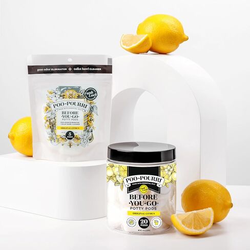 كبسولات المرحاض من بو بوري بيفور يو جو، الحمضيات الأصلية، 20 قطعة مرحاض - الليمون والبرغموت وعشب الليمون in Kuwait